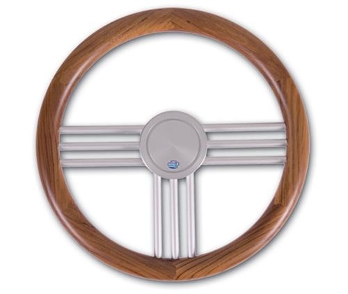 Stazo hoepelstuurwiel type 27 teak/aluminium 40cm