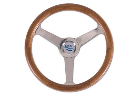 Stazo stuurwiel type 50 teak/rvs 35cm