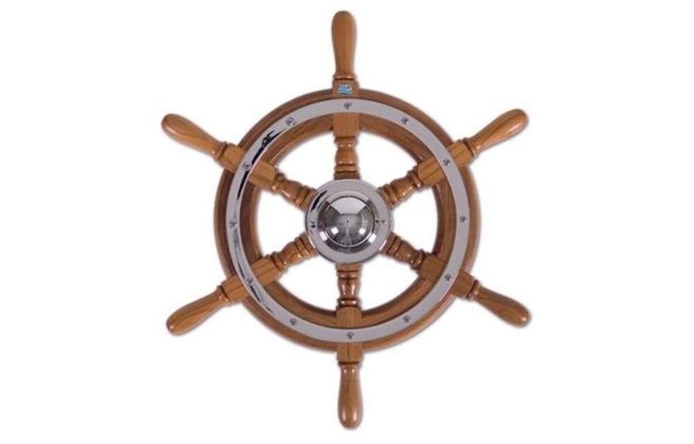 Stazo stuurwiel type 01 teak/chroom