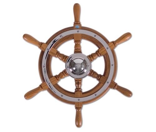 Stazo stuurwiel type 01 teak/chroom