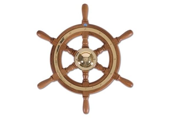 Stazo stuurwiel type 01 teak/messing