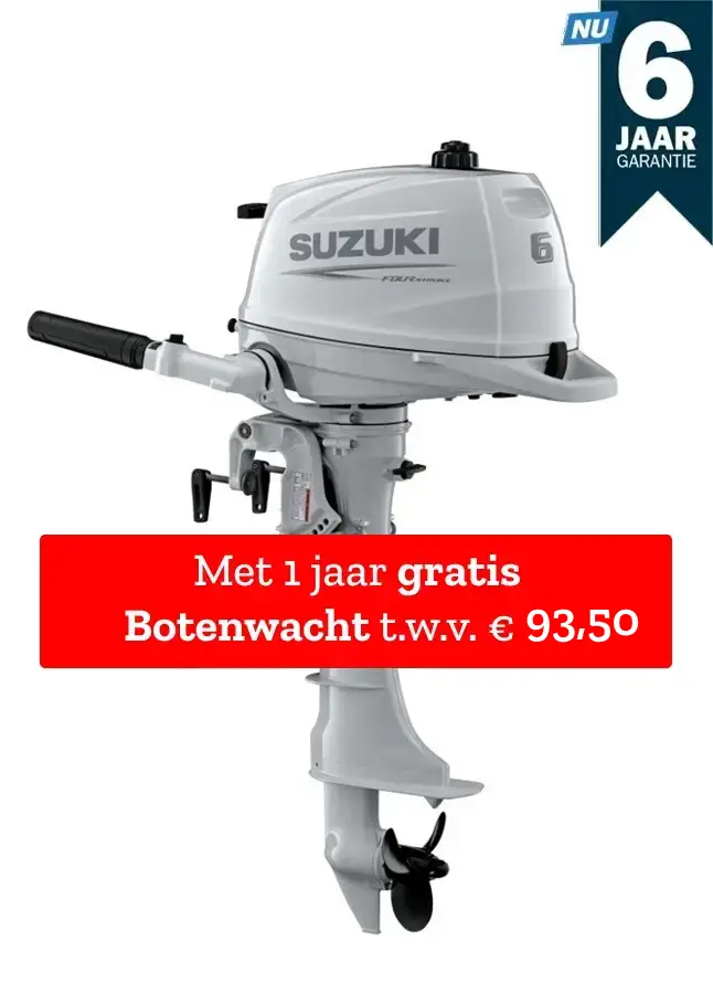 Suzuki buitenboordmotor 6pk - DF6A - Kortstaart - Wit