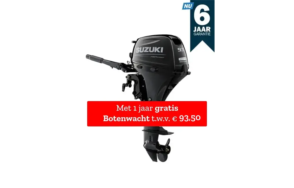 Suzuki buitenboordmotor 9.9 pk – DF9A - Langstaart – Zwart