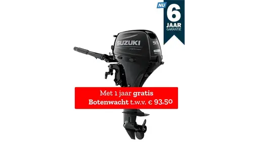 Suzuki buitenboordmotor 9.9 pk – DF9B - Langstaart – Zwart