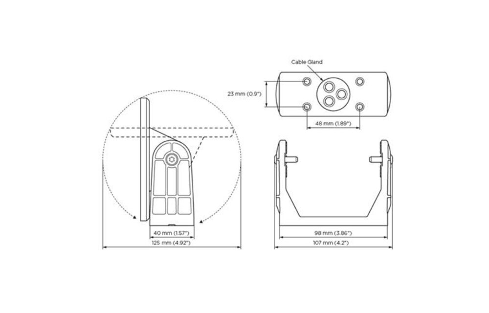 Zipwake gimbal bracket tbv control panel