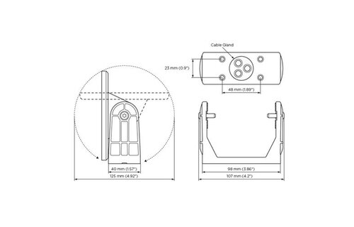 Zipwake gimbal bracket tbv control panel