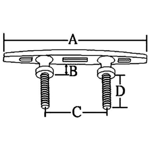 Allpa RVS Klamp ovaal  boutmontage (Ø10mm)