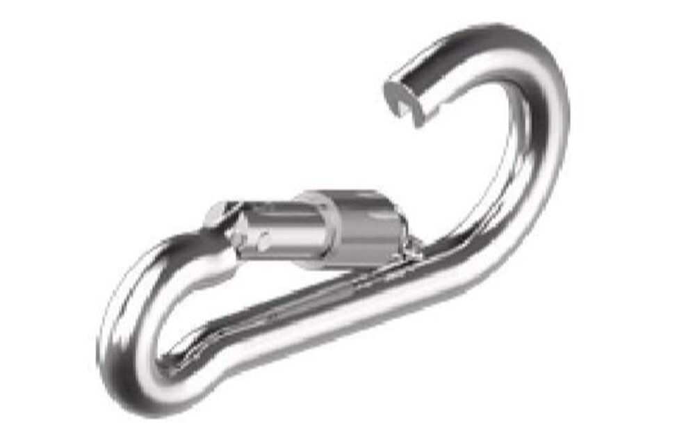 U-rope karabijnhaak met snelsluiting | RVS