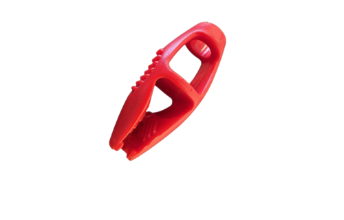 Allpa Kunststof clip voor elastiek Ø8mm rood