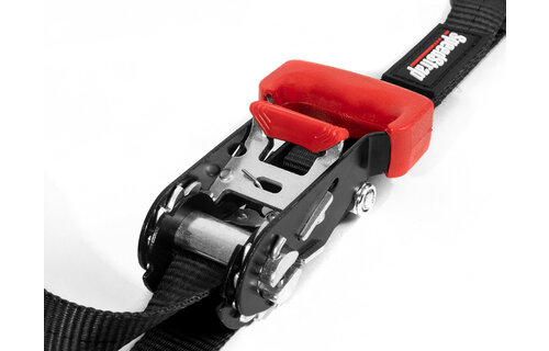 Speedstrap 25 mm Ratchet Tie-down, s-haken en lus, 450 cm, zwart, 2 st.