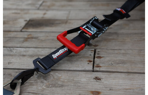 Speedstrap 50 mm Ratchet Tie-down spanband, haak en lus, 300 cm, zwart