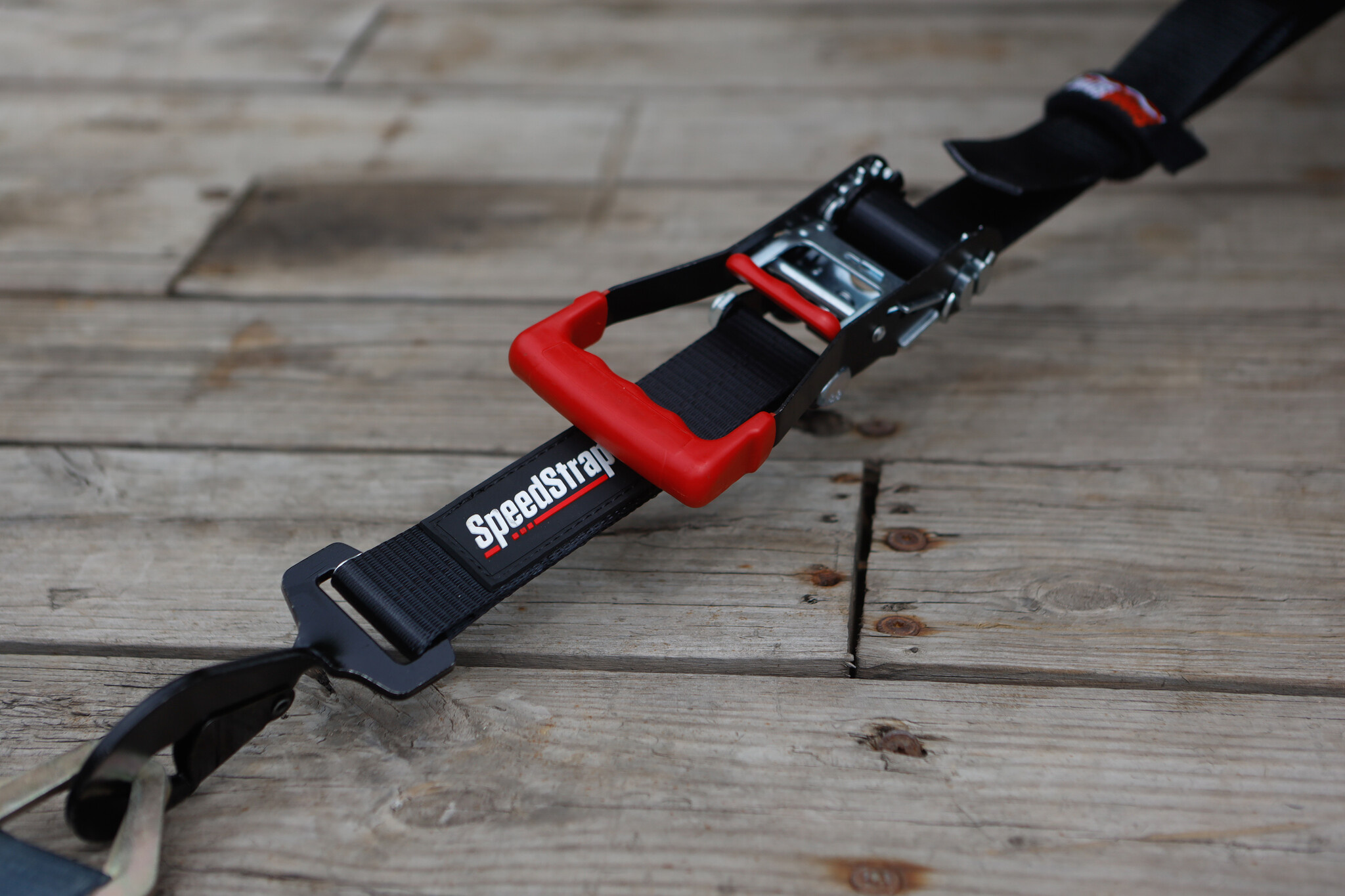 Speedstrap 50 mm Ratchet Tie-down spanband, haak en lus, 300 cm, zwart