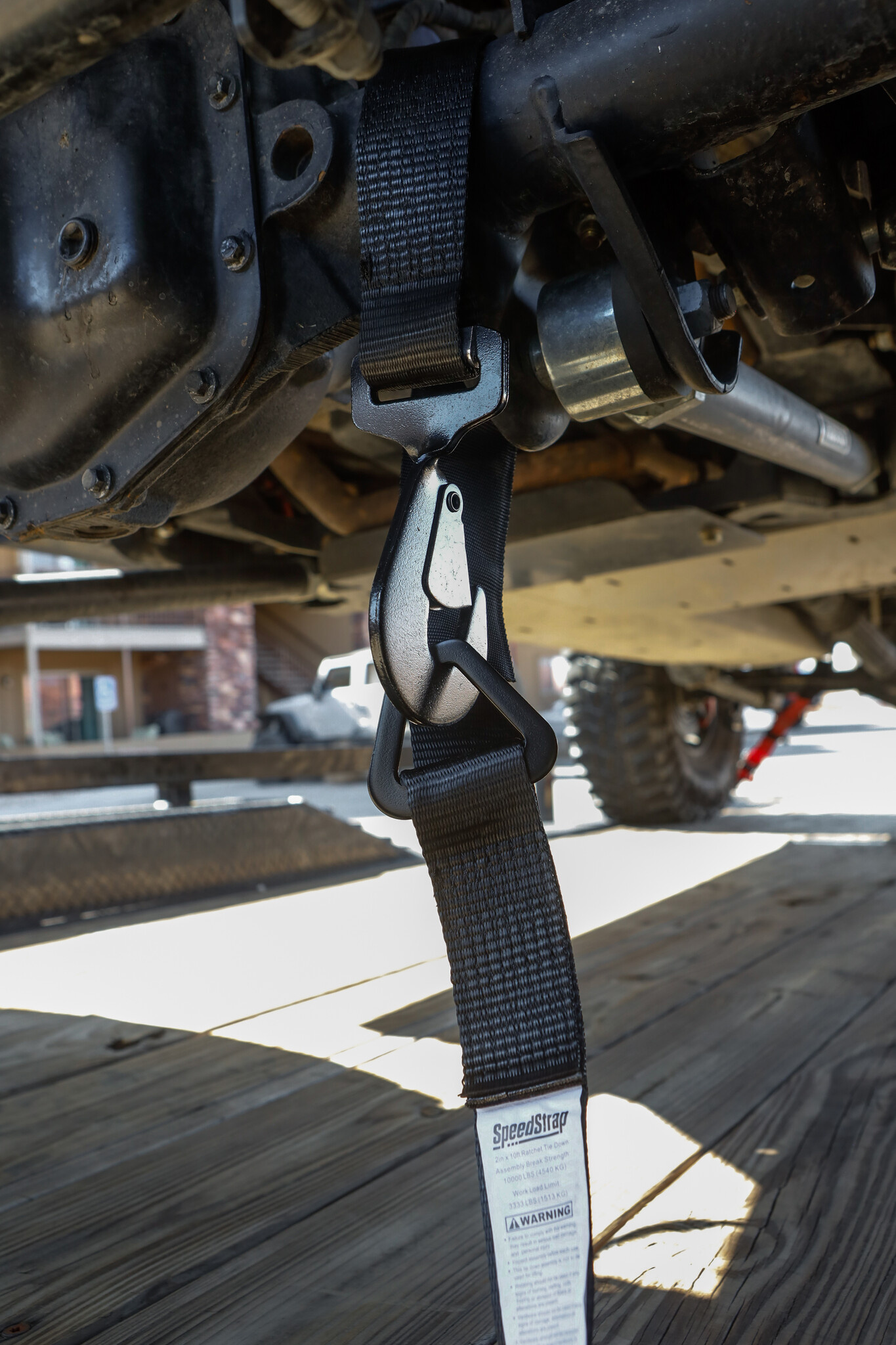 Speedstrap 50 mm Ratchet Tie-down spanband, haak en lus, 300 cm, zwart