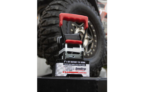 Speedstrap 50 mm Ratchet Tie-down spanband, haak en lus, 300 cm, zwart