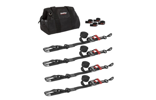 Speedstrap 38 mm Heavy Duty Kit, Ratchet Tie-down, haak en lus, 300 cm, zwart