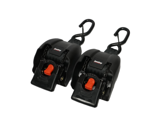 Speedstrap Tie-down automatisch oprolbare spanbanden, stalen ratel, 2 st.