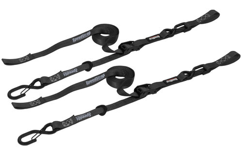 Speedstrap 25 mm Cam-Lock Tie-down, s-haken en lus, 300 cm, zwart, 2 st.