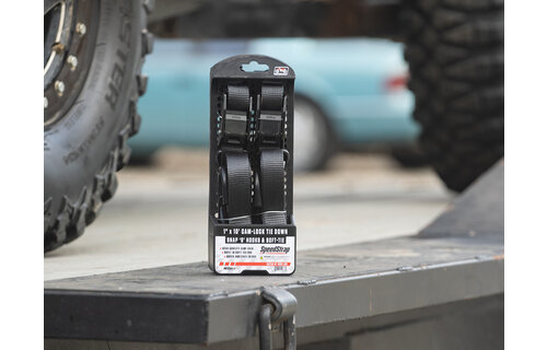 Speedstrap 25 mm Cam-Lock Tie-down, s-haken en lus, 300 cm, zwart, 2 st.