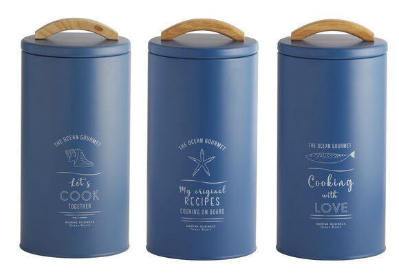 Menorca Opbergset Blauw - L - 3 stuks