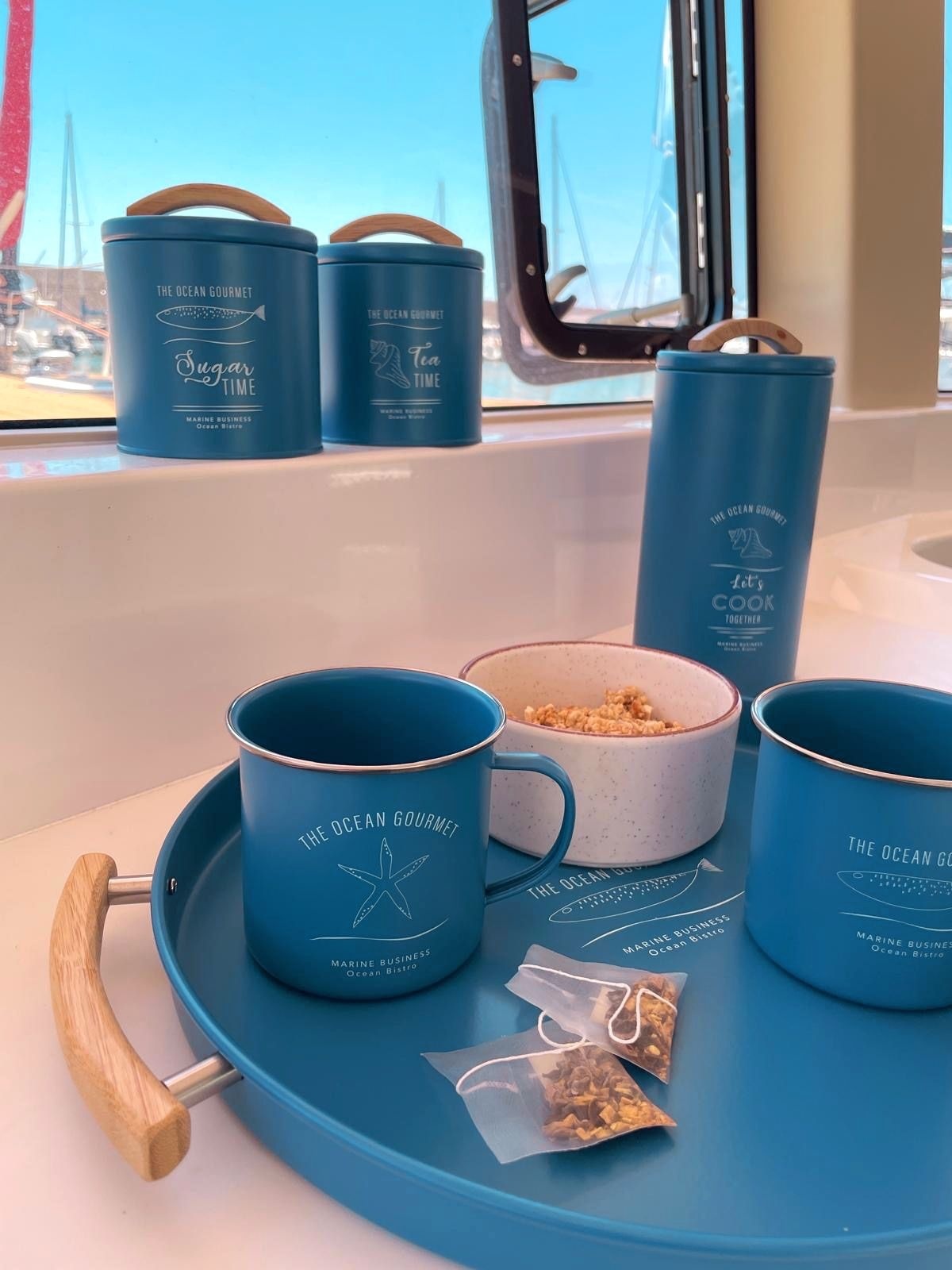 Menorca Dienblad Turquoise Blauw