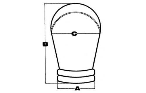 Allpa RVS Luchthapper ovaal  inclusief dekplaat