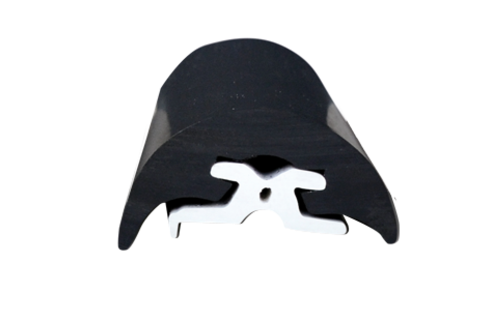 Stootlijst 'Radial 65', zwart, H=65mm, rollengte 16m