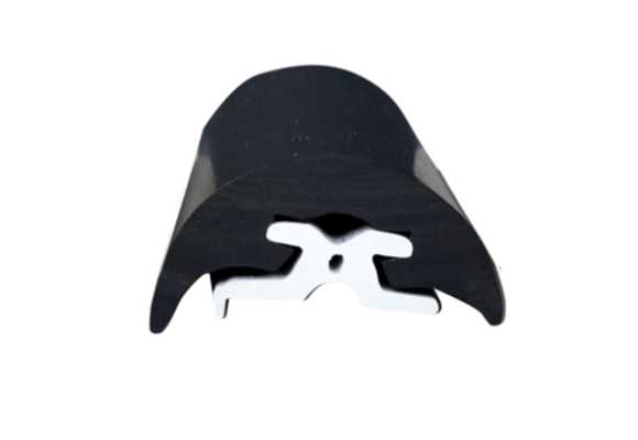 Stootlijst 'Radial 65', zwart, H=65mm, rollengte 16m