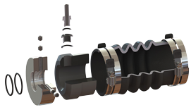 PSS Nitriel O-ringen & RVS inbusbouten-kit voor schroefas,