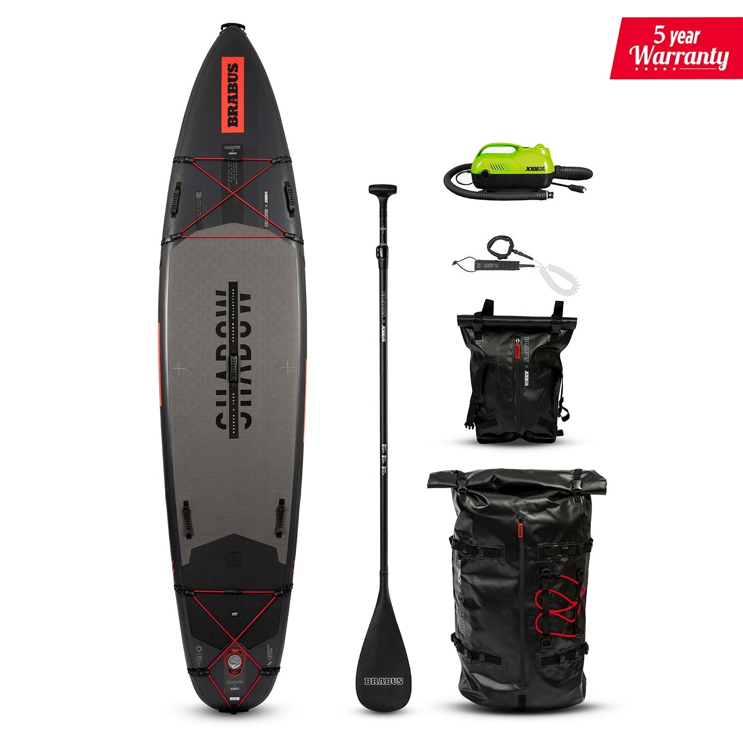 BRABUS x Jobe Shadow 11.6 Limited Edition Opblaasbaar SUP Board Pakket