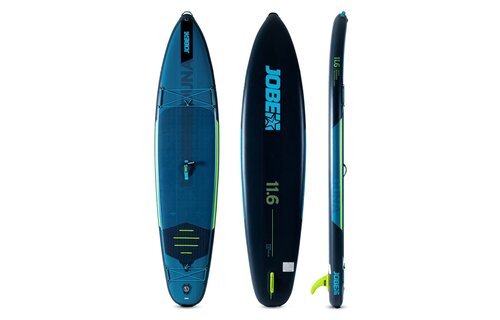 Jobe Aero Duna SUP Board 11.6 Package Steel Blue with Fiberglass Paddle Lime