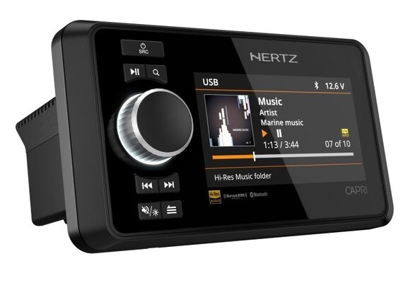 Hertz CAPRI H100 - FM/USB/BT/NMEA2000 4x70 Watt, 4 zones