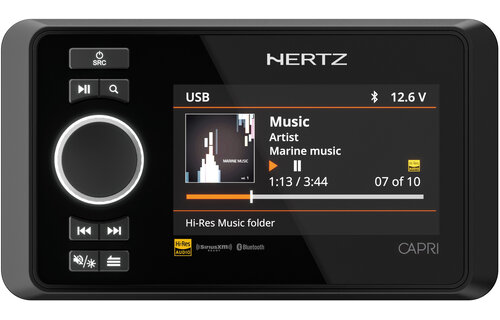 Hertz CAPRI H100 - FM/USB/BT/NMEA2000 4x70 Watt, 4 zones