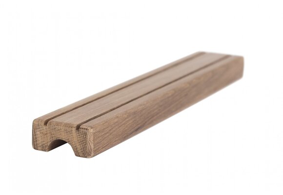 Teak trede voor zwemtrap