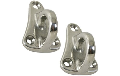 2 stuks RVS Fenderhaak met oog