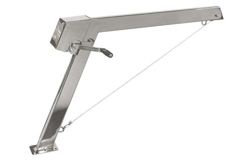 RVS Davit met vaste arm