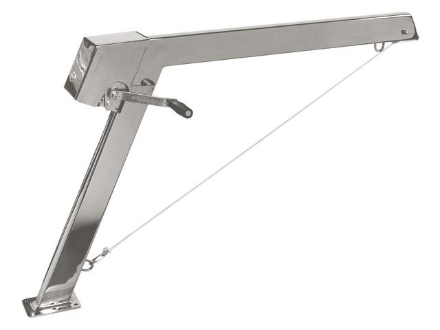 RVS Davit met vaste arm