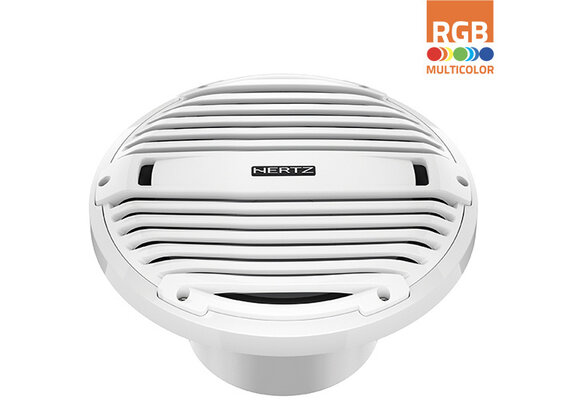 Hertz HMS 10 B4-LD-W - 10" Marine subwoofer 4 Ohm wit RGB LED
