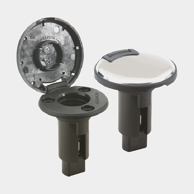 Inbouw montagevoet Lightarmor rond RVS kap