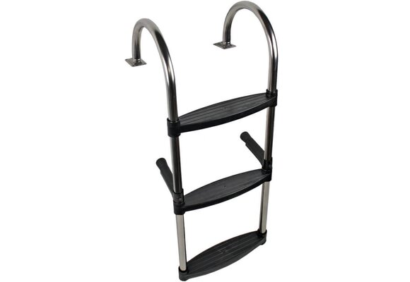 RVS zwemtrap - 3-treden - hoogte 83 cm