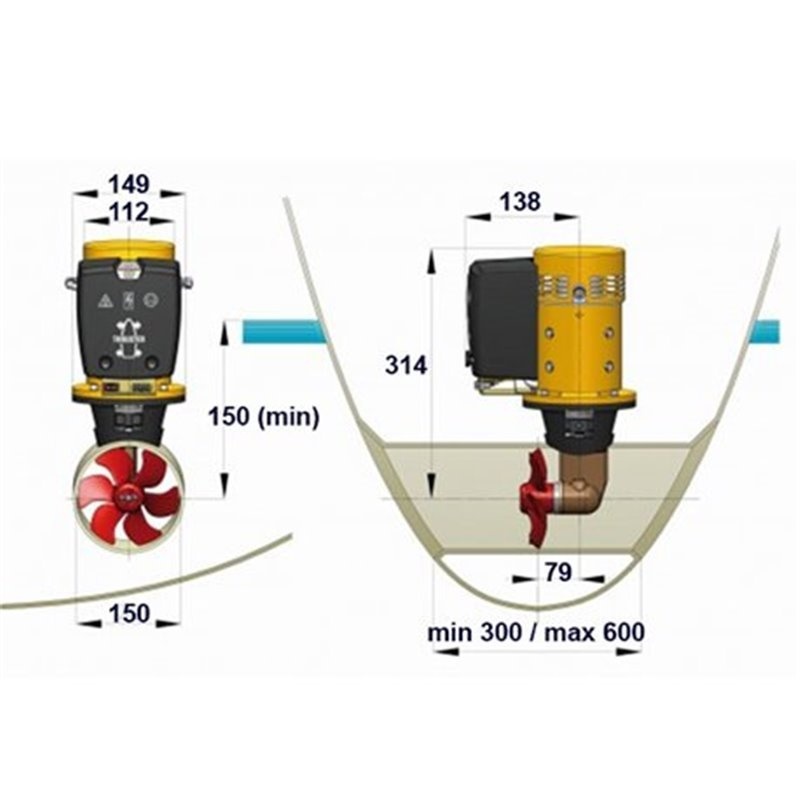 Vetus Boegschroefset 25KGF 12V