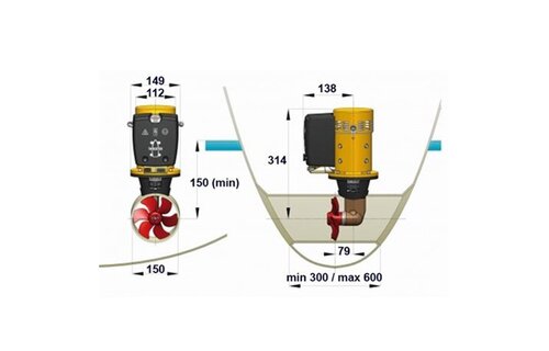 Vetus Boegschroefset 35KGF 12V