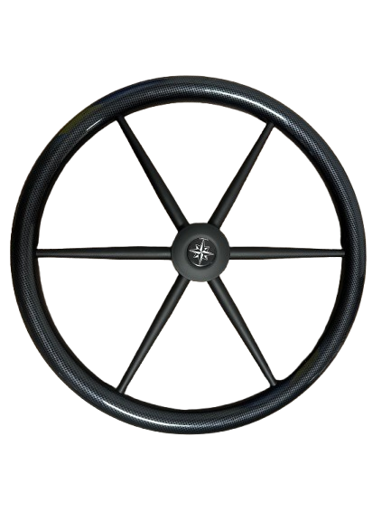 Stuurwiel carbon look zwarte spaak