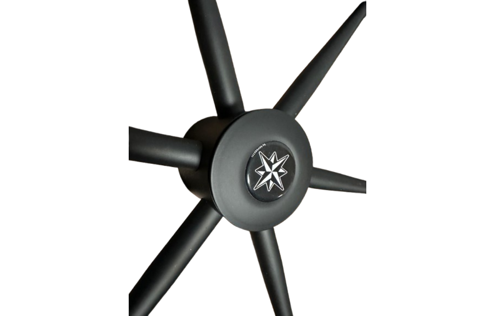 Stuurwiel carbon look zwarte spaak