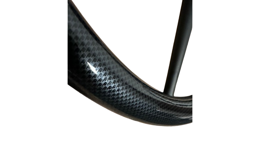 Stuurwiel carbon look zwarte spaak