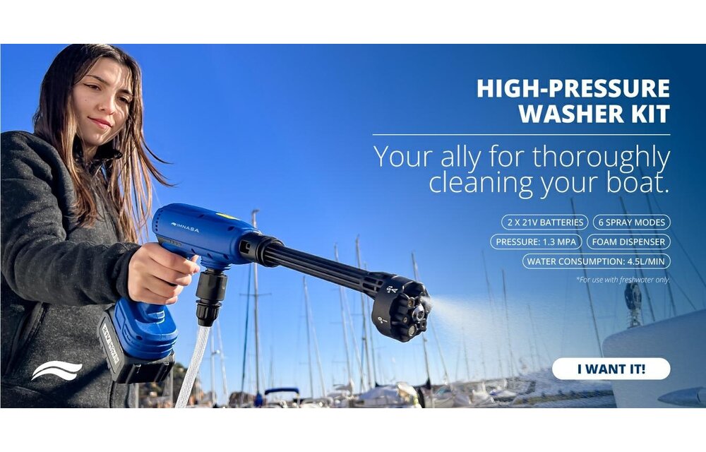 Waterdruk pistool voor dekwas met accu