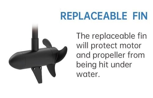 Elektrische trolling motor Cayman B / 55 Lbs zwart