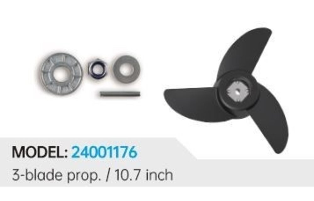 Propeller 3-blads Ø10.7 inch voor Protruar 5.0