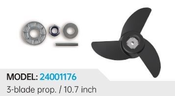 Propeller 3-blads Ø10.7 inch voor Protruar 5.0