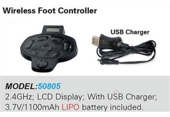 Voetbediening draadloos Cayman B GPS