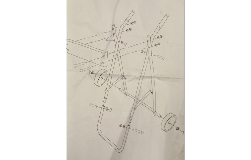 Buitenboordmotor trolley met PU-wielen tot 40 kg